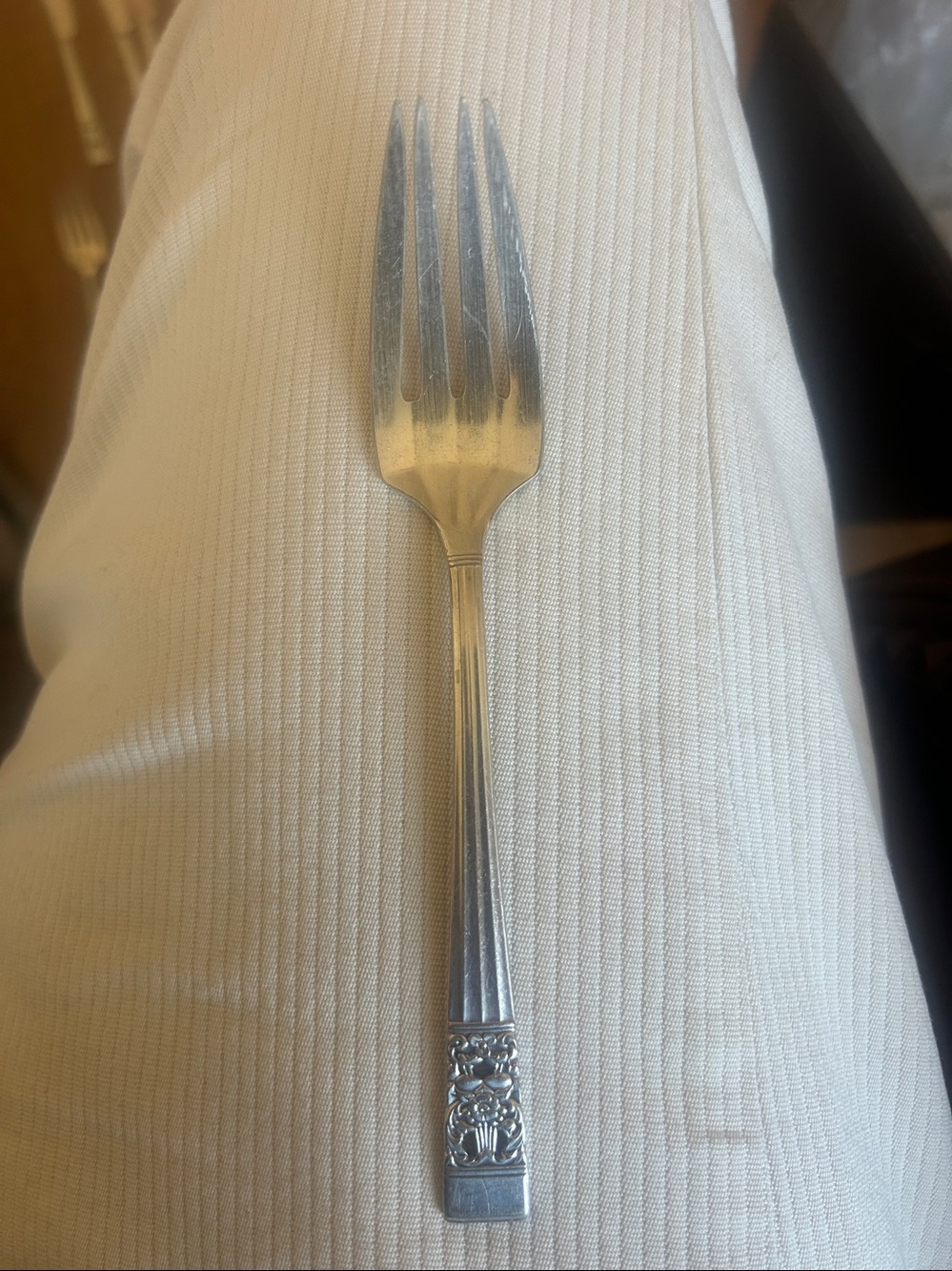Stainless Steel Ornate Handle Dessert Flatware Set - Silver 14 piece - Picture 8 of 10